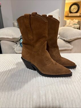 ANINE Bing Women's Brown Suede Western Cowboy Boots, size 37